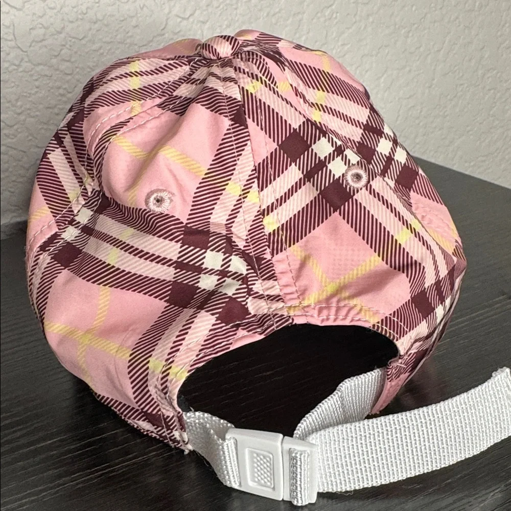 Rag & Bone Addison Baseball Cap Pink & Brown Plaid - Picture 6 of 6